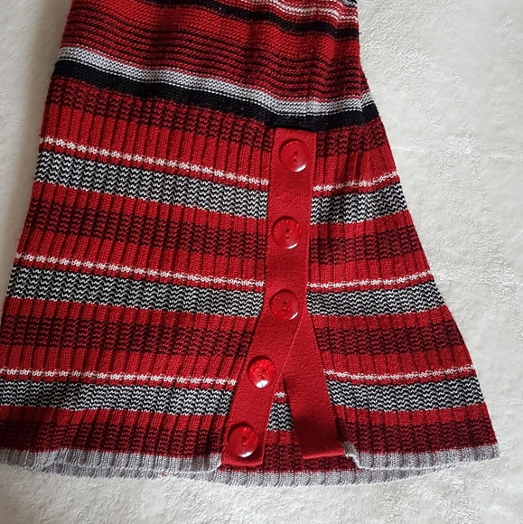 Seduction Striped Short Sleeve Knit Sweater Dress - Picture 3 of 3